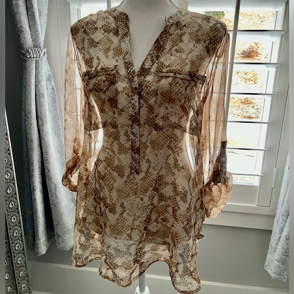 Sheer Animal Print Apt 9 Top